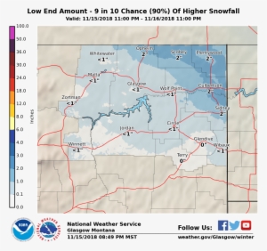 Minimum Potential Snow Accumulation - National Weather Service #1688097