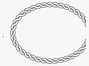 Oval Clipart Rope - Oval Black And White Frame Png #1688465