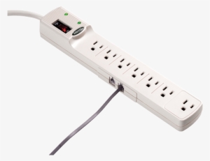 7 Outlet Surge Protector With Phone Protection - Power Strip #1688534
