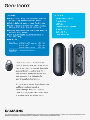 Overview - Samsung Gear Iconx Bt Headset & Fitness Tracker #1689510
