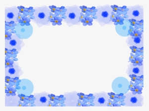 Blue Flower Frame Png - Blue Floral Frame Png #1689572