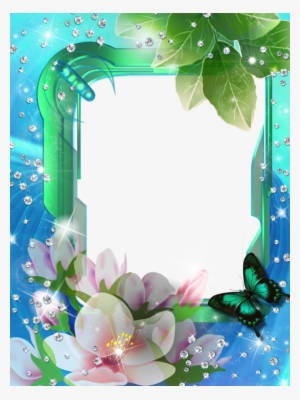 Blue Frame Png - Flower Frame Png Blue #1689610