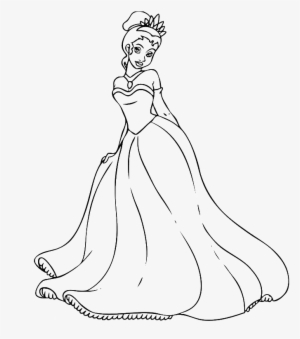 Princess Tiana Coloring Pages - Easy Disney Princesses Drawing #1690152
