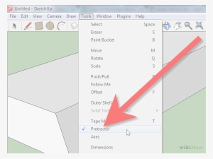 Image Titled Create A Mitered Angle Using The Protractor - Google Sketchup #1690514