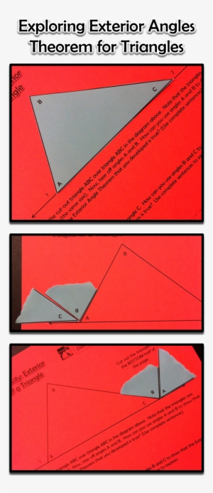 Exterior Angles Of A Triangle Inquiry Activity - Triangle #1690684 Exterior Angles Of A Triangle Inquiry Activity - Triangle #1690684