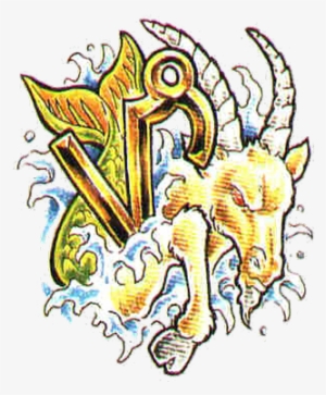 Best Colored Ink Capricorn Zodiac Tattoo Design - Capricorn Tattoo Design Colored #1690772