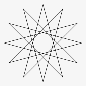 Star Polygon Circle Drawing Shape - 15 7 Star Polygon #1690991