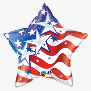 Stars And Strips Forever Star Shape Foil Balloon 50cm - Cushion #1691465