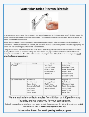We Will Be In Specific Areas Sampling On The Dates #1692037