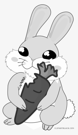 Clipart Bunny Carrot - Rabbit With Carrot Clipart #1692730