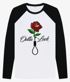 Black-white Dead Rose Baseball Tee - Sleeve #1693422