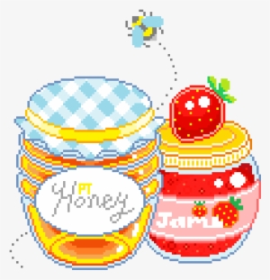 Sweet N Sticky ｡ - Kawaii Pixel Food Png #1693449