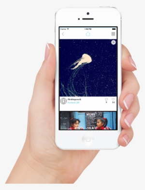 Iphone 5 In Hand - Smartphone In Hand Png #1693666