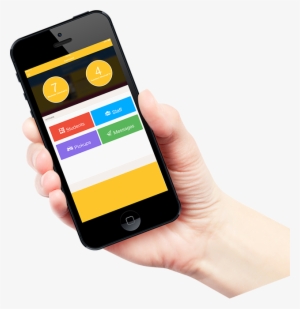 Hero Unit Iphone With Hand - Web Design #1694195