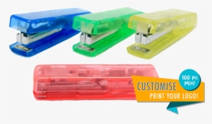 Collabsible Stapler With Plastic Shell In Blue, Green - Yellow #1694414