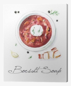 Watercolor Food Painting - Borscht Watercolor #1694536