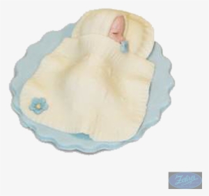 Marzipan Baby Schlafend Mit Decke 9cm Blau - Sand Dollar #1694712