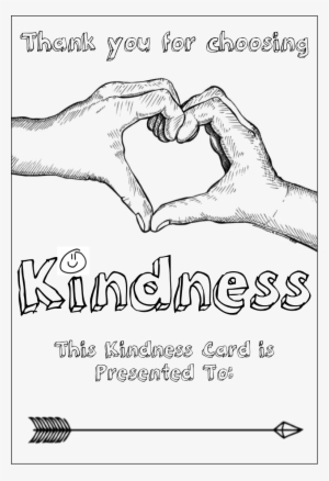 Kindness Card - Heart Hands Drawing #1694731