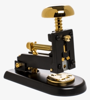 El Casco Small Stapler Black And Gold Front Angle - Industrial Design Winners Stapler #1695242