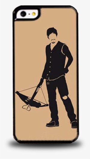 Daryl Dixon Painting Phone Case - Black And White A4 Size Posters #1695685
