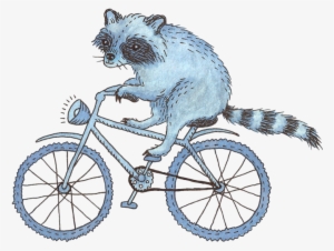 Raccoon On A Bicycle By Madeleizoo On Deviantart Jpg - Animal On Bike Png #1695769