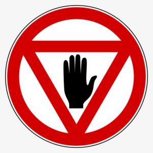 Picture Of A Stop Sign Free Download Clip Art - Road Sign With A Hand #1696405