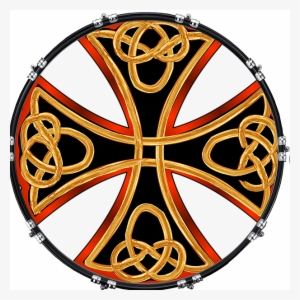 Custom Graphical 22" Kick Bass Drum Head Skin -gothic - Scottish Flag In Circle #1696576