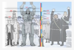 With A Little Bit Of Wiggle Room Due To The Perspective, - Fullmetal Alchemist Brotherhood Character Heights #1699013
