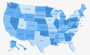Blue Us Map Png #170115