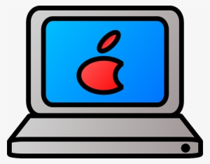 Computer, Laptop, Apple, Symbol, Cartoon, Macintosh - Mac Laptop Cartoon Png #170270