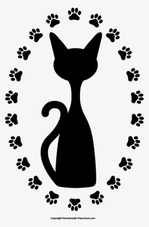 Free Paw Prints Clipart Clip Art Black And White Stock - Cat Paw Prints #170886