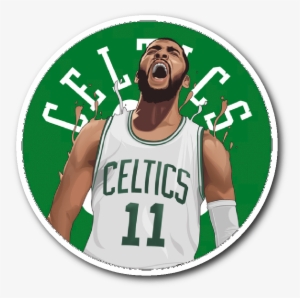 Sticker Kyrie Irving Celebration Vinyl Sticker - Boston Celtics Logo 2018 #171147