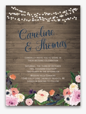 Watercolor Floral Bohemian Wildflower Wedding Invitation - Wedding Invitation #171742