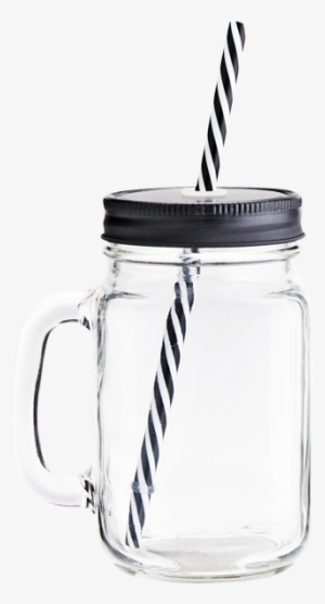 Covered Glass Drinking Jars - Mason Jars Png #171848