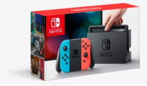 Learn More > - Nintendo Switch With Neon Blue And Neon Red Joy‐con #172906
