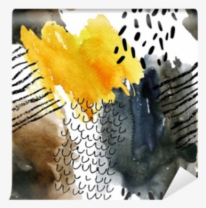 Abstract Watercolor Seamless Pattern In Autumn Colors - Watercolor Painting #172955