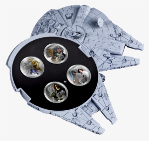 Millennium Falcon Fine Silver Coin Set Pp - Canada Dinosaur Coin Glow In The Dark #173101