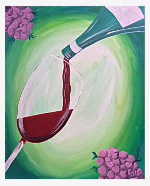 “wine & Grapes” - Acrylic Paint #173494