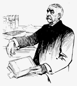 This Free Icons Png Design Of Old Man And A Book #173541