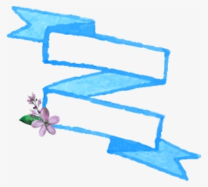 Banner Ribbon Ribbons Banners Ftestickers Watercolor - Blue #173759