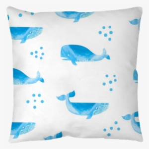 Cute Watercolor Whales Seamless Pattern - Cute Watercolour Whale #174296