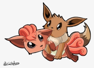 Pokemon Eevee And Vulpix - Pokemon Eevee X Vulpix #174707