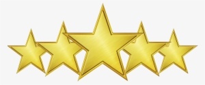 5-star Accredited School - Five Gold Stars Png #174896