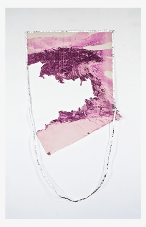 Flowers And Aluminum Foil On Paper 50″ X 30″ - Tears #175118