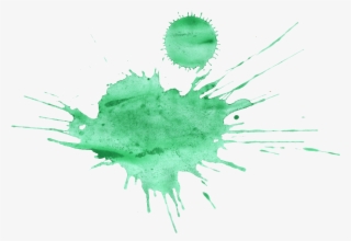 16 Green Watercolor Splatter - Watercolor Stain Png Green #175442