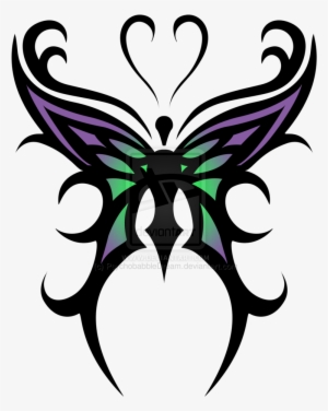 Stunning Tribal Butterfly Tattoo Design - Cool Butterflies To Draw #175955