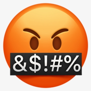 Bad-mouth - Angry Swearing Emoji #175984