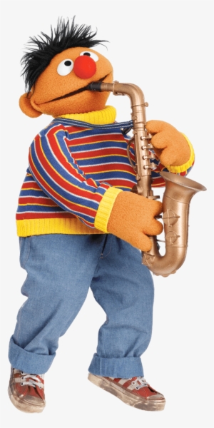 Sesame Street Ernie With Saxophone Png - Bert I Erni #176413