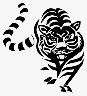 Small - Tiger Png Black And White #177250