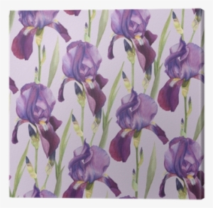 Floral Seamless Pattern With Hand Drawn Violet - Watercolor Painting #177859